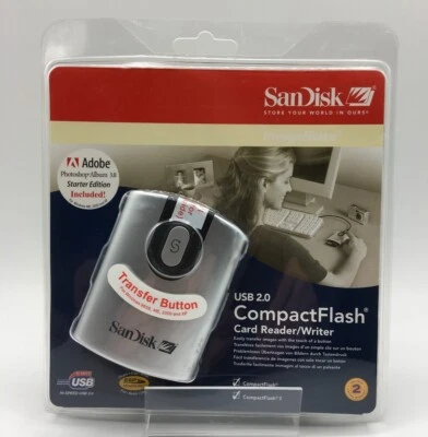SanDisk CF Type I/II ImageMate USB 2.0 CompactFlash Reader/Writer (SDDR-92-A15) - Image 1 of 4