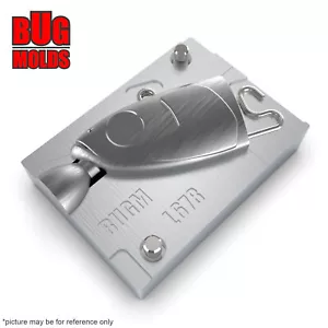 Fishing Sinker Mold AluminiumFishing Mold Lure making Lead Molds BloodMinnow - Picture 1 of 3