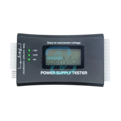 Computer PC LCD Power Supply Tester Checker Diagnose 20 24 Pin 4 SATA HDD Tester - Bild 1 von 4
