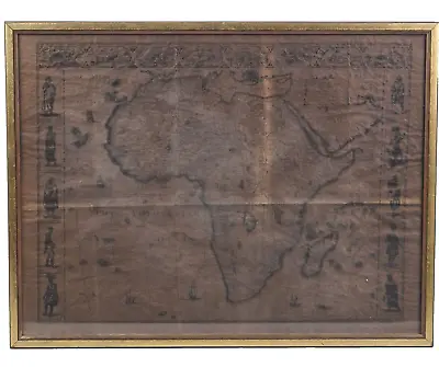 Antica STAMPA Old Cartina 1626 John Speed ​​'carte á Figures' Mappa Dell'Africa • 199€