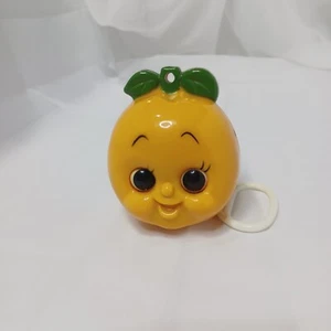 Vintage Sankyo 1974 Spielzeug Obst Apfel anthropomorph musikalisch gruselige Augen bewegen 70er - Bild 1 von 9