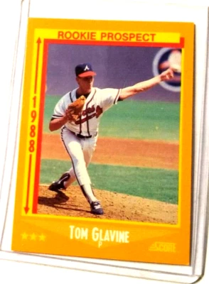 TOM GLAVINE HOF 1988 SCORE ROOKIE PROSPECT QUASE PERFEITO-PERFEITO - Imagem 1 de 2