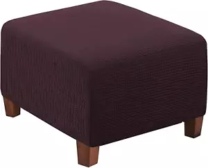 Square Ottoman Slipcover Stretch Footstool Covers for Living Room Form Fit Foldi - Picture 1 of 7