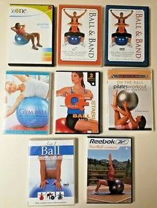 Stability Balance Ball Band Workouts DVD Exercise Fitness Core Focused Lot of 8 - Picture 1 of 8
