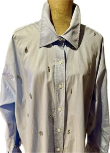 A.L.C. FABULOUS 100% COTTON SHIRT WITH PERFECT RHINESTONE DETAILS, UNIQUE , s 8 - Picture 1 of 22