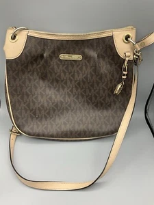 Bolso Bandolera Michael Kors Jet Set Marrón Signature Grande Convertible* Bueno* - Imagen 1 de 6