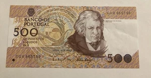 Portugal 500 Escudos, 1993, Banknote Prefix CGS465749 (1493) - Picture 1 of 2