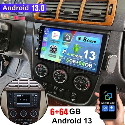 Rádio de carro Android 13 Carplay 6G+64G para Mercedes Benz W163 ML320 AMG ML500 350 - Imagem 1 de 4