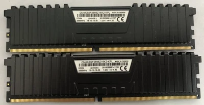 Corsair VENGEANCE 16GB kit 2x8GB DDR4 2666MHZ CMK8GF2666Z16K2-KPL GAMING RAM - Image 1 of 3