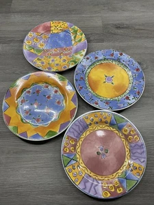 The Sweet Shoppe By Sango Set Of 4 8” Plates 3023 - 3026 - Picture 1 of 6