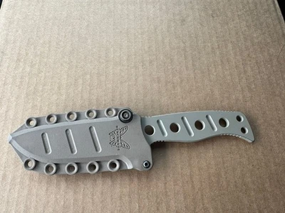 Cuchillo fijo de acero Adamas Sibert D2 375 hecho en banco con funda Foto 1 de 4