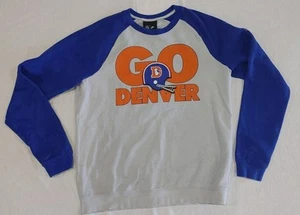 NIKE RETRO Throwback Go DENVER BRONCOS Helmet Gray Crewneck Sweatshirt Adult Med - Picture 1 of 8