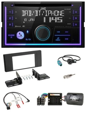 JVC Lenkrad USB 2DIN DAB Bluetooth CD Autoradio für BMW X5 E53 2000-2006 - Bild 1 von 4