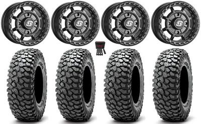 Sedona Rift 15x6 Wheels Black 37" RocScraper Tires Polaris RZR XP 1000 / PRO XP - Image 1 of 4