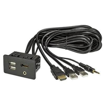 Presa da incasso USB 2.0 tipo A HDMI AUX presa da incasso con cavo 180 cm - Immagine 1 di 3