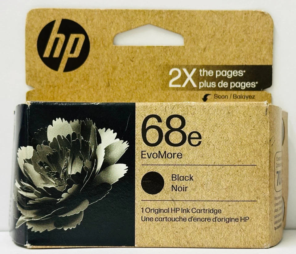 Nueva caja de cartuchos de tinta negra genuina HP 68e HP Envy 6110 6150 exp. 2026 Foto 1 de 2