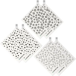 Kitchen Swedish Dishcloths, 6 Pack Reusable Swedish Paper Towels with Clips, Tow - Picture 1 of 6