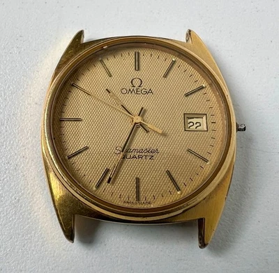 OMEGA Seamaster Cal 1342 Quartz Watch Mens Vintage Mens Gold Dial 13 Jewels - Image 1 of 4