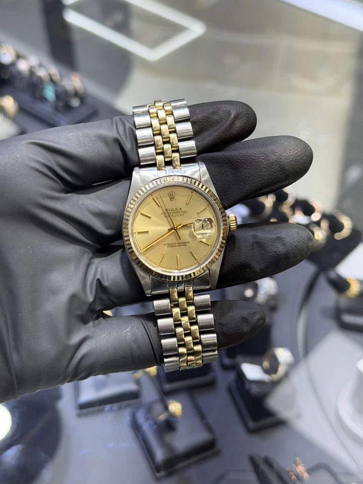 Men's Rolex 36mm DateJust 18K Gold Stainless Steel & Champagne Dial Quick set  - Image 1 of 4