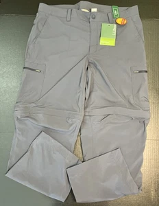 LL Bean Cresta Hiking Zip-Off Pants Water Resistant Grey Mens 38x30 NWT - Picture 1 of 8