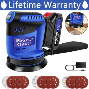 5" Cordless Random Orbital Sander With Variable Speed & Dust Bag & Quick Fix Pad - Picture 1 of 12
