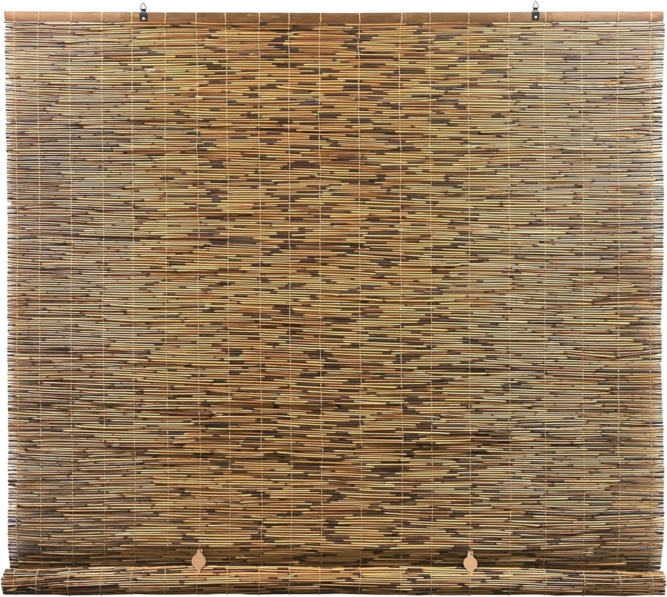Radiance Cord Roll-up Reed Shade Natural 48 X 72 Cocoa 48x72