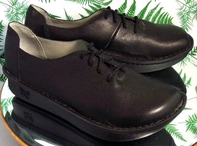 ZAPATOS OXFORD ALEGRIA DILLYN 190W CUERO NEGRO CON CORDONES MUJER EE. UU. TALLA 10.5 11 UE 41 Foto 1 de 4