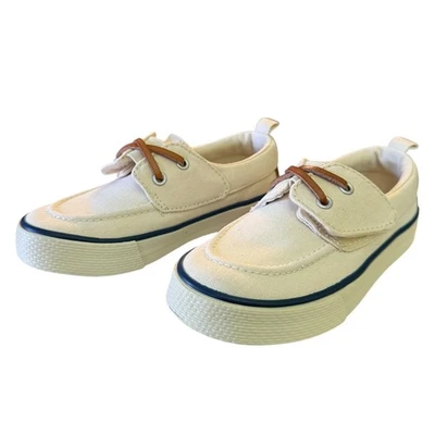 Zapatos de barco Gymboree crema blanco roto para niños talla 10 Foto 1 de 4
