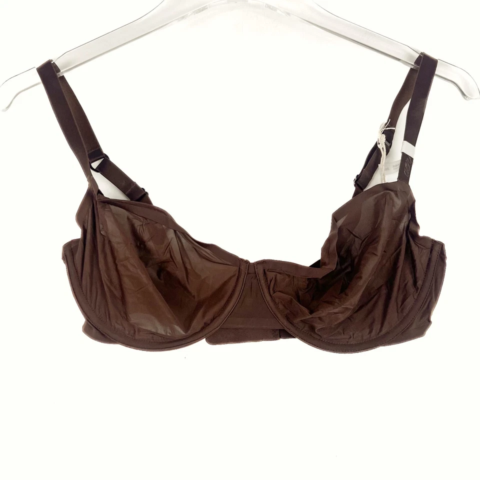Aerie Smoothez Sheer Underwire Balconette Full Coverage Brown Size 36D