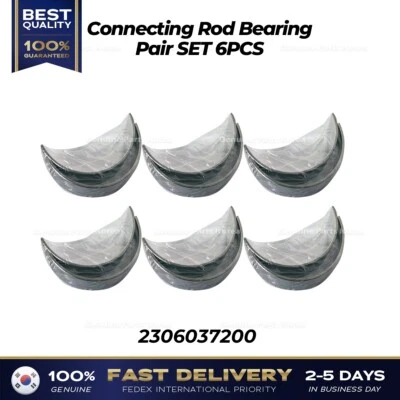 ⭐Genuine⭐ Connecting Rod Bearing Pair SET 6PCS 2306037200 for Hyundai Kia - Image 1 of 2