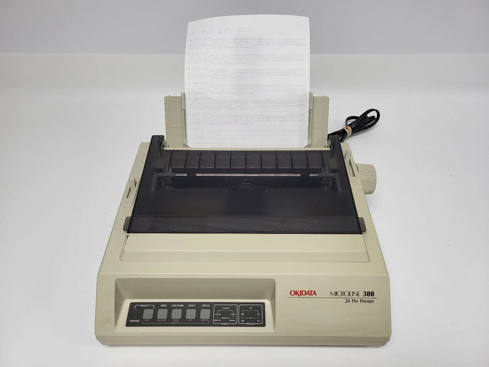 Okidata Microline 380 Dot Matrix 24-Pin Printer Parts (Prints Very Light) - Image 1 of 4