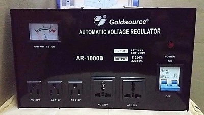 GOLDSOURCE TRANSFORMADOR ESTABILIZADOR DE 220 A 110V 110A 220V 10000W CONVERTIDOR CORRIENTE