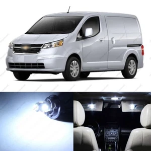 Paquete de 10 luces interiores LED blancas para Chevy City Express 2015-2018 + herramienta - Imagen 1 de 8