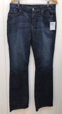 FIDELITY  Made In USA Women's Straight Leg Dark Blue Jeans,size 34.