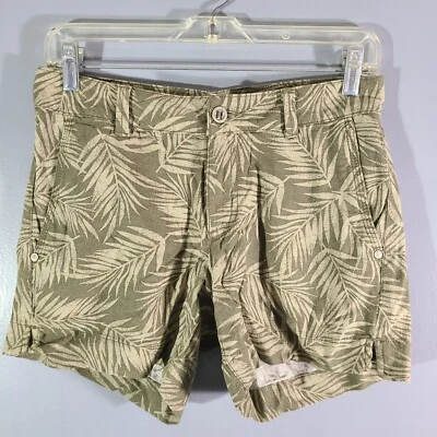 Pantalones Cortos Sonoma Life Tropical Island Leaves Verde Ejército Talla 2 Foto 1 de 4