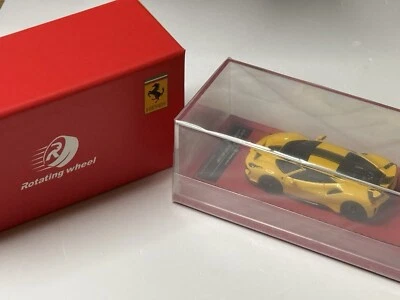 ВРАЩАЮЩЕЕСЯ КОЛЕСО 1:64 смола модель FERRARI 488 PISTA желтый - ограниченный 99шт - Изображение 1 из 4