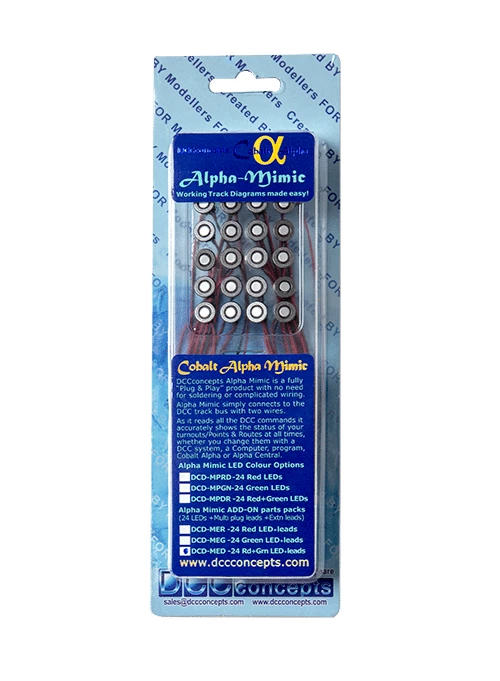 DCC Concepts ~ Alpha Mimic Add-On LEDs + Leads ~ Dual Red + Green ~ DCD-MERG - Image 1 of 1