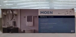 Moen Banbury 3-pc Bath Accessory Kit BRUSHED NICKEL Y2633BN Spot Resist - Picture 1 of 1