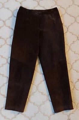 Danier Leather Suede Pants Can/Us Size 12 - Image 1 of 4