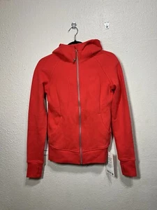 New Lululemon Scuba Full-Zip Hoodie Carnation Red Size 4 - Picture 1 of 6