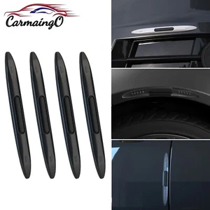 4pcs Black Silicone Car Door Edge Scratch Anticollision Protector Guard Strips - Picture 1 of 9