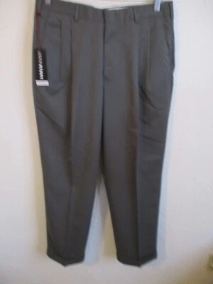 John Henry Pants Size 34 X 29 NWT Pleats & Cuffs Khaki Green - Image 1 of 4
