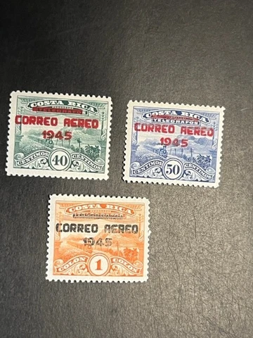 Costa Rica stamp C117-119 MH Cover