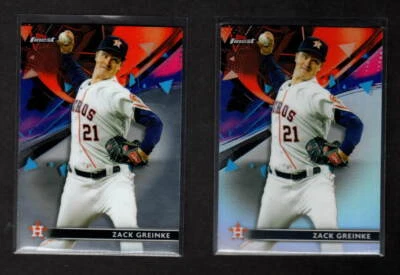 ZACK GREINKE 2021 FINEST BASE & REFRACTOR CARDS HOUSTON ASTROS - Image 1 of 2