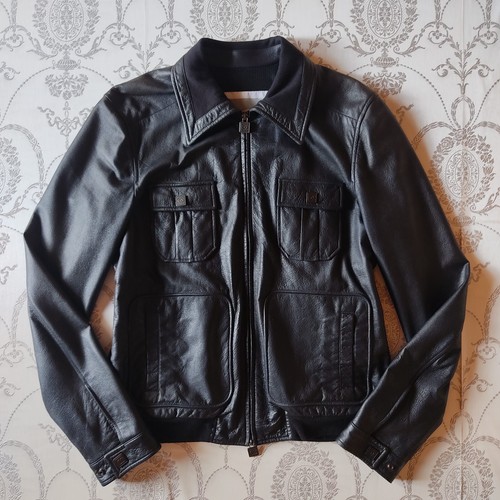 Chanel Homme giacca pelle uomo 4 tasche taglia 44 Karl lagerfeld uomo