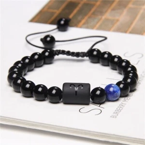 Trendy Adjustable Crystal Zodiac Birthstone Bead Bracelet Healing Reiki - Picture 1 of 13
