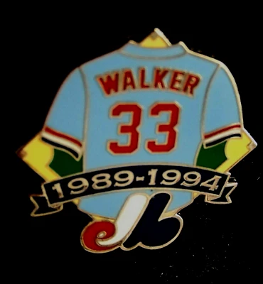 2020 Baseball Hall of Fame 1989 - 1994 jersey pin Larry Walker Montreal Expos - Image 1 of 4