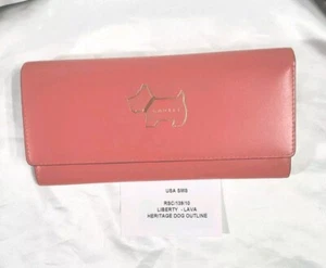 Radley London Heritage Dog Outline, große Überschlag, lavafarbene Geldbörse, neu mit Etikett - Bild 1 von 3