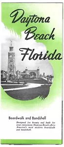 Folleto de viaje vintage años 40: DAYTONA BEACH, FLORIDA - Imagen 1 de 4