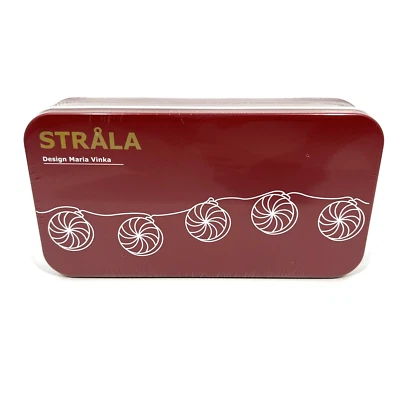 New IKEA STRALA LED string light Candy 12 lights, battery operated white, red - Image 1 of 3